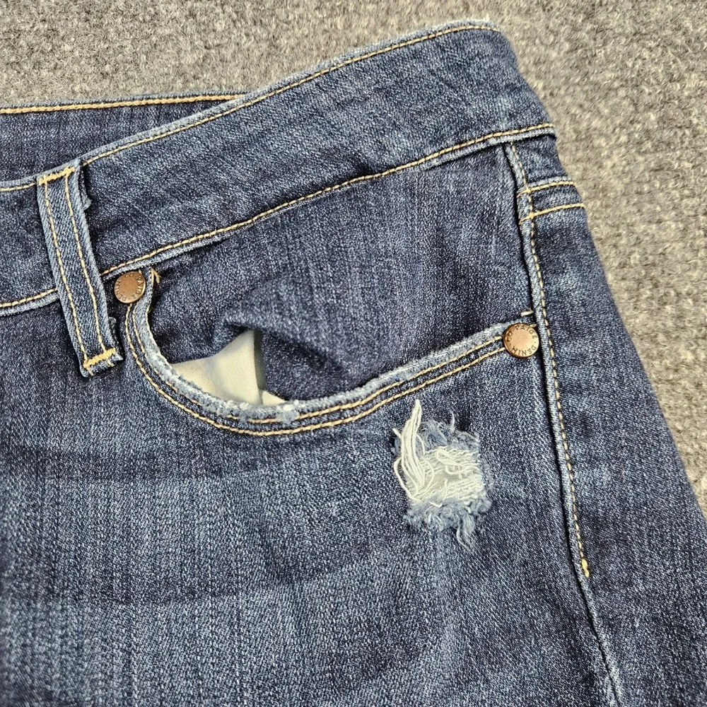 Paige Verdugo Ultra Skinny Distressed Jeans Dark Wash Size 31 Indigo Denim‎